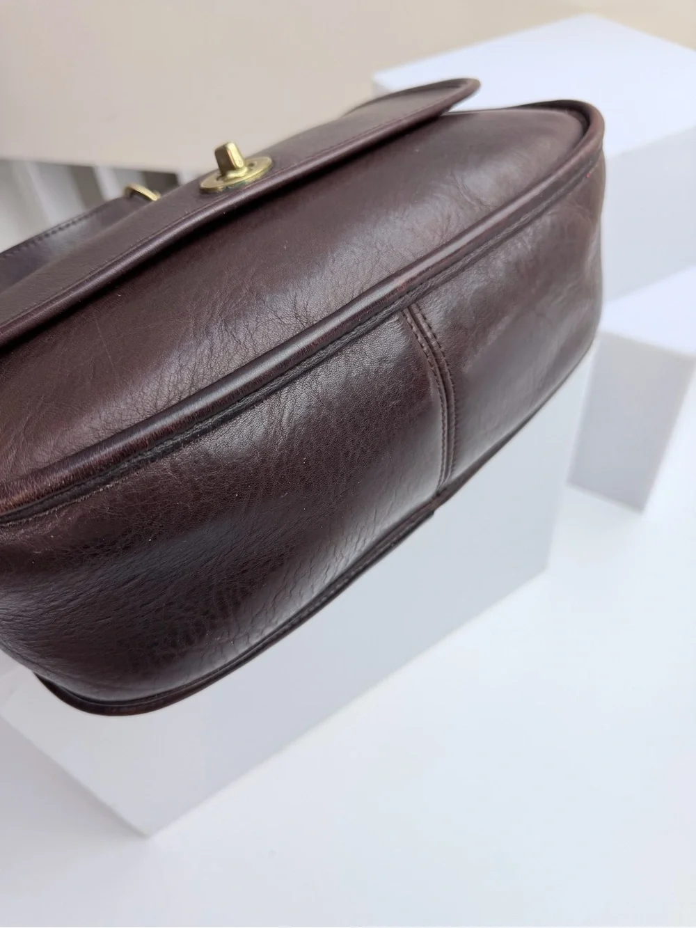 Vintage Coach 9790 City Leather Bag Crossbody Chocolate Brown